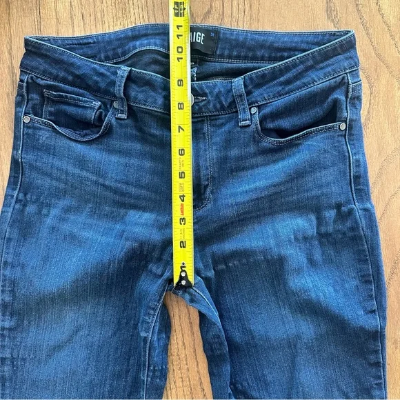 Paige Skyline Skinny Jeans Medium Dark Wash Blue Denim Size 29 Casual - Picture 3 of 12